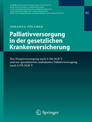 cover image of Palliativversorgung in der gesetzlichen Krankenversicherung